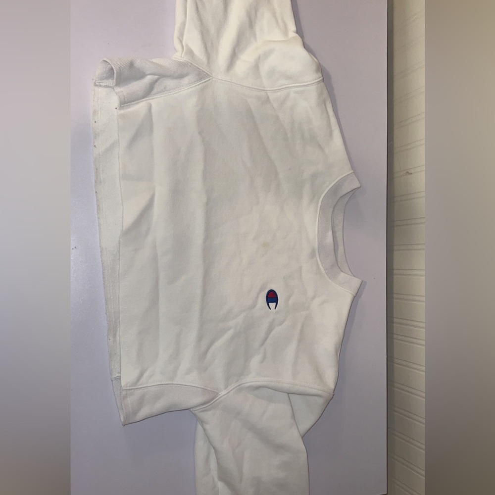 white champion cropped crew neck